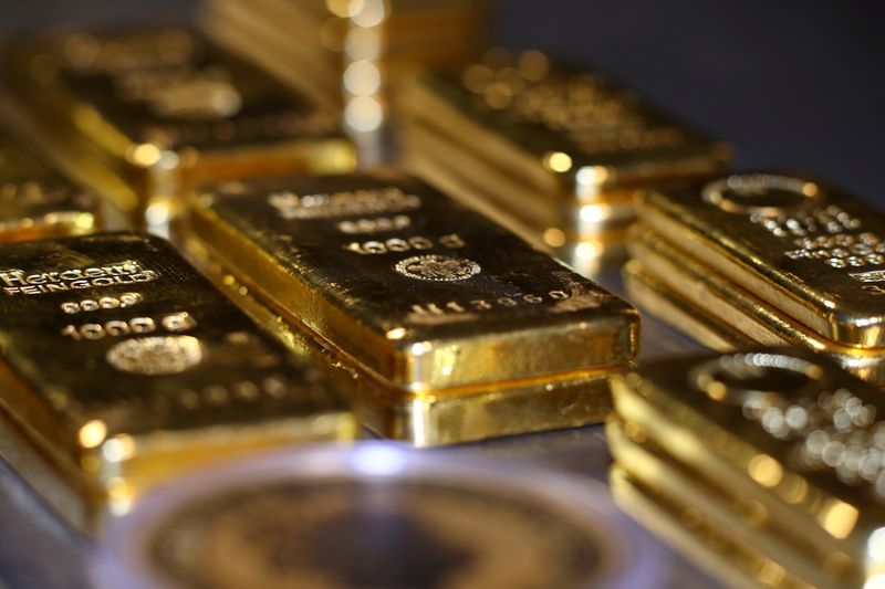 Золото дорожает за счет ослабления доллара перед трудовой статистикой США